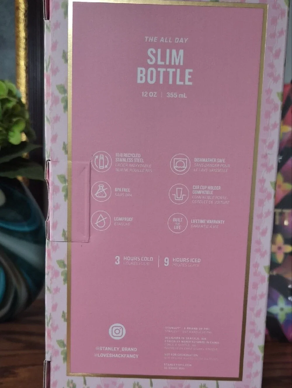 Stanley All Day Slim Bottle Love Shack Fancy Floral - Picture 7 of 9